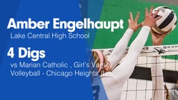 4 Digs vs Marian Catholic , Girl's Varsity Volleyball - Chicago Heights IL