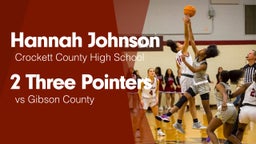 2 Three Pointers vs Gibson County 