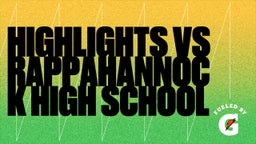 Aaron Simmons's highlights Highlights vs Rappahannock High School
