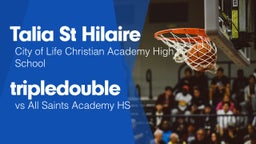 Triple Double vs All Saints Academy HS