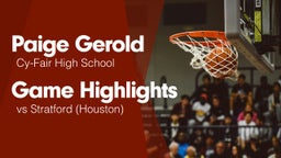 Game Highlights vs Stratford  (Houston)