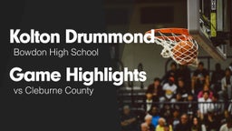 Game Highlights vs Cleburne County