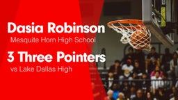 3 Three Pointers vs Lake Dallas High