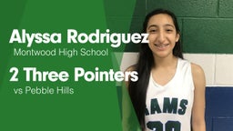 2 Three Pointers vs Pebble Hills 