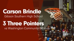 3 Three Pointers vs Washington Community Schools