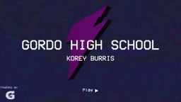 Korey Burris's highlights Gordo High School
