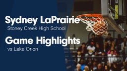 Game Highlights vs Lake Orion