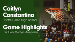 Game Highlights vs Holy Martyrs Armenian 