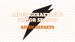 Aiden Geraets #13 Junior Season 