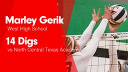 14 Digs vs North Central Texas Academy
