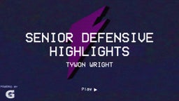 Senior Defensive Highlights 