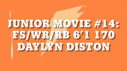 Junior Movie #14: FS/WR/RB 5'11 165