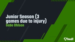 Junior Season (3 games due to injury)