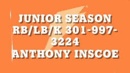 Junior Season RB/LB/K 301-997-3224