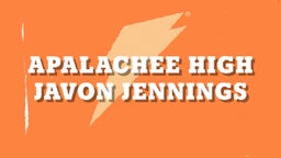 Javon Jennings's highlights Apalachee High