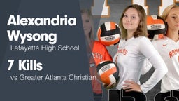 7 Kills vs Greater Atlanta Christian 