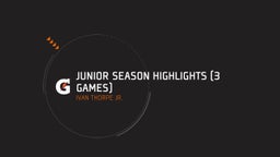 Junior Season Highlights    (3 games)