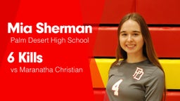 6 Kills vs Maranatha Christian