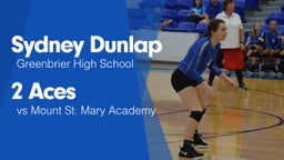 2 Aces vs Mount St. Mary Academy