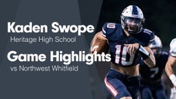 Game Highlights vs Northwest Whitfield 