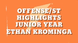 Offense/ST Highlights Junior Year