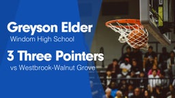 3 Three Pointers vs Westbrook-Walnut Grove 