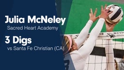 3 Digs vs Santa Fe Christian (CA)