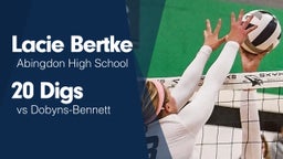 20 Digs vs Dobyns-Bennett 