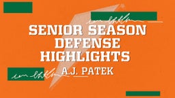 Senior Season Defense Highlights 