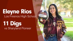 11 Digs vs Sharyland Pioneer 