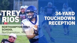 34-yard Touchdown Reception vs Amherst-Pelham Regional 