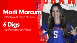 6 Digs vs Portsmouth West 