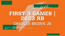 First 3 Games  2023 RB
