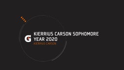 Kierrius Carson Sophomore Year 2020