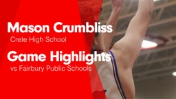 Game Highlights vs Fairbury Public Schools