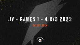 JV - Games 1 - 4 C/O 2023