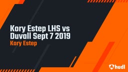 Kory Estep's highlights Kory Estep LHS vs Duvall Sept 7 2019