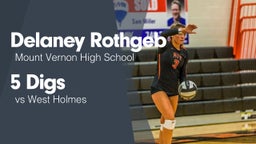 5 Digs vs West Holmes 