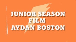 Junior Season Film 