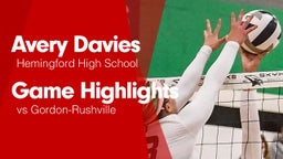 Game Highlights vs Gordon-Rushville 