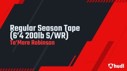Regular Season Tape (6’4 200lb S/WR)