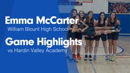 Game Highlights vs Hardin Valley Academy