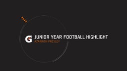 Junior Year Football Highlight 