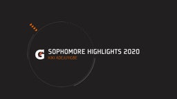 Sophomore Highlights 2020