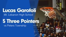 5 Three Pointers vs Peters Township