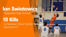 10 Kills vs Newtown  Boys Varsity Volleyball Newtown,CT
