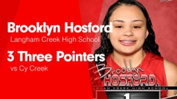 3 Three Pointers vs Cy Creek