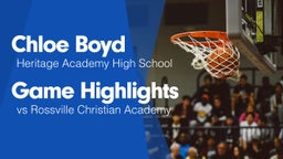 Game Highlights vs Rossville Christian Academy 