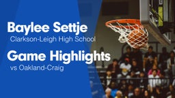 Game Highlights vs Oakland-Craig 