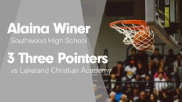 3 Three Pointers vs Lakeland Christian Academy
